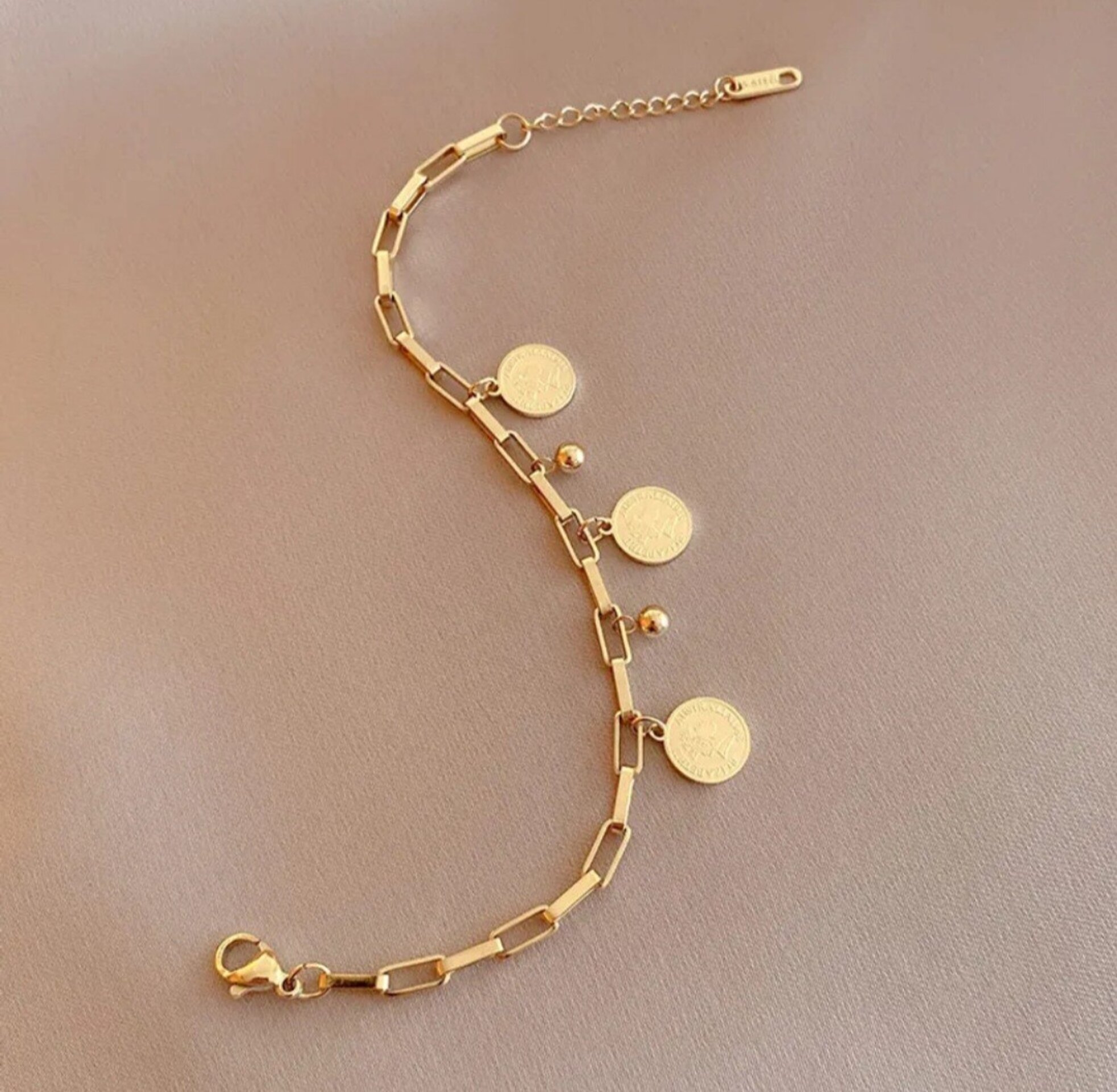 PULSERA MONEDAS ACERO INOXIDABLE - 2