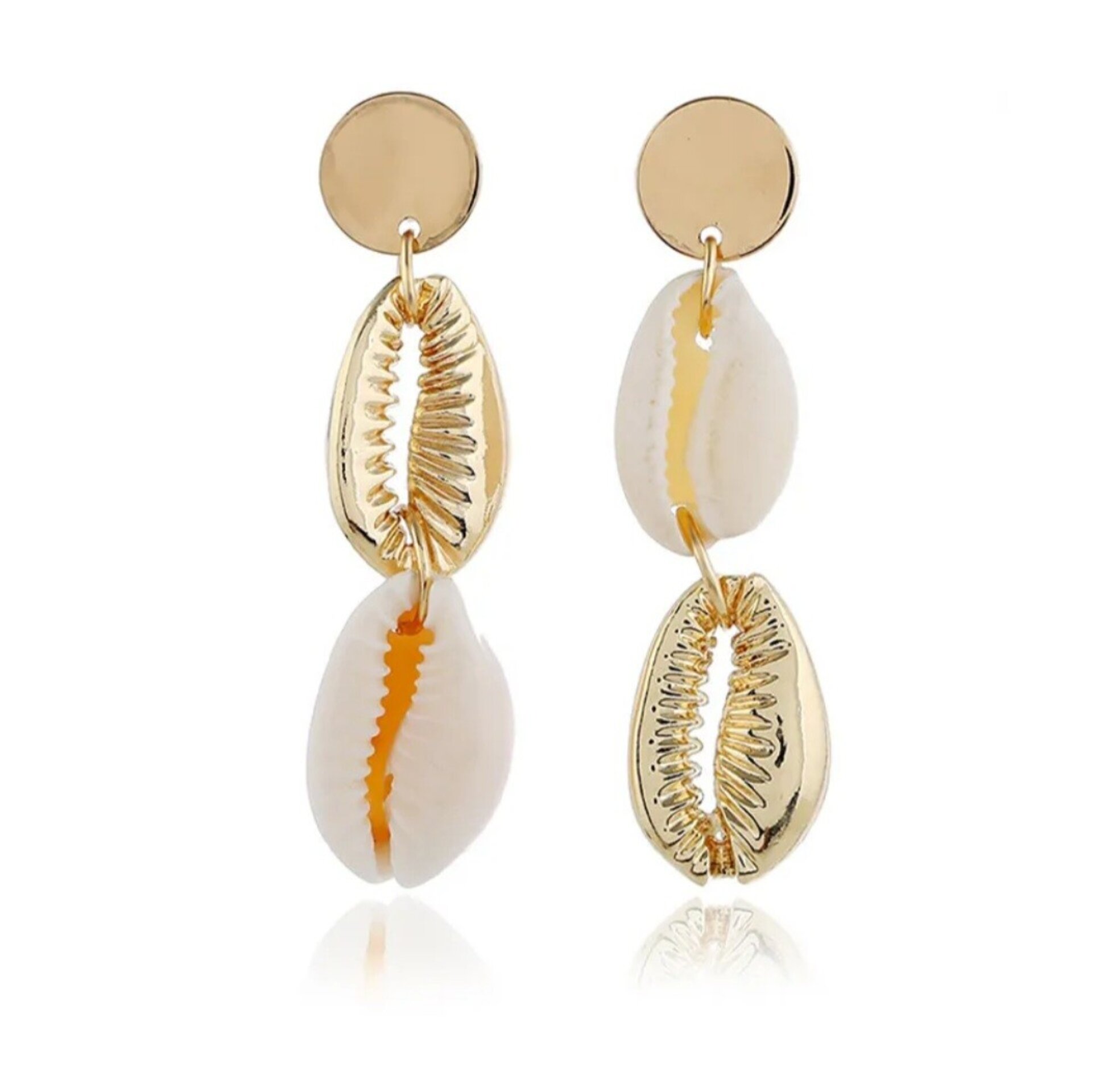 PENDIENTES CONCHA DE MAR ACERO INOXIDABLE - 2