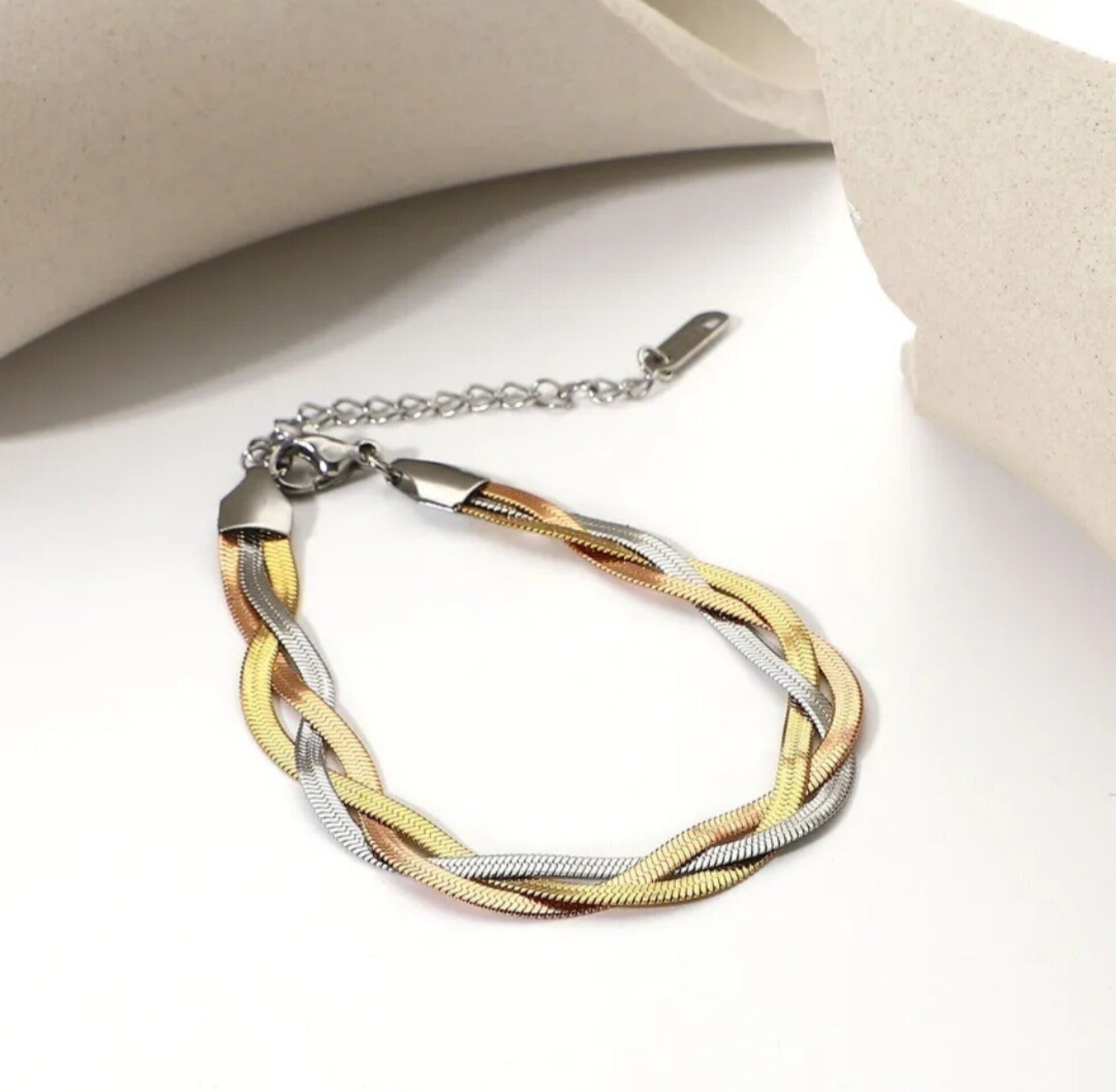 PULSERA TRENZADA COLA PEZ ACERO INOXIDABLE - 2